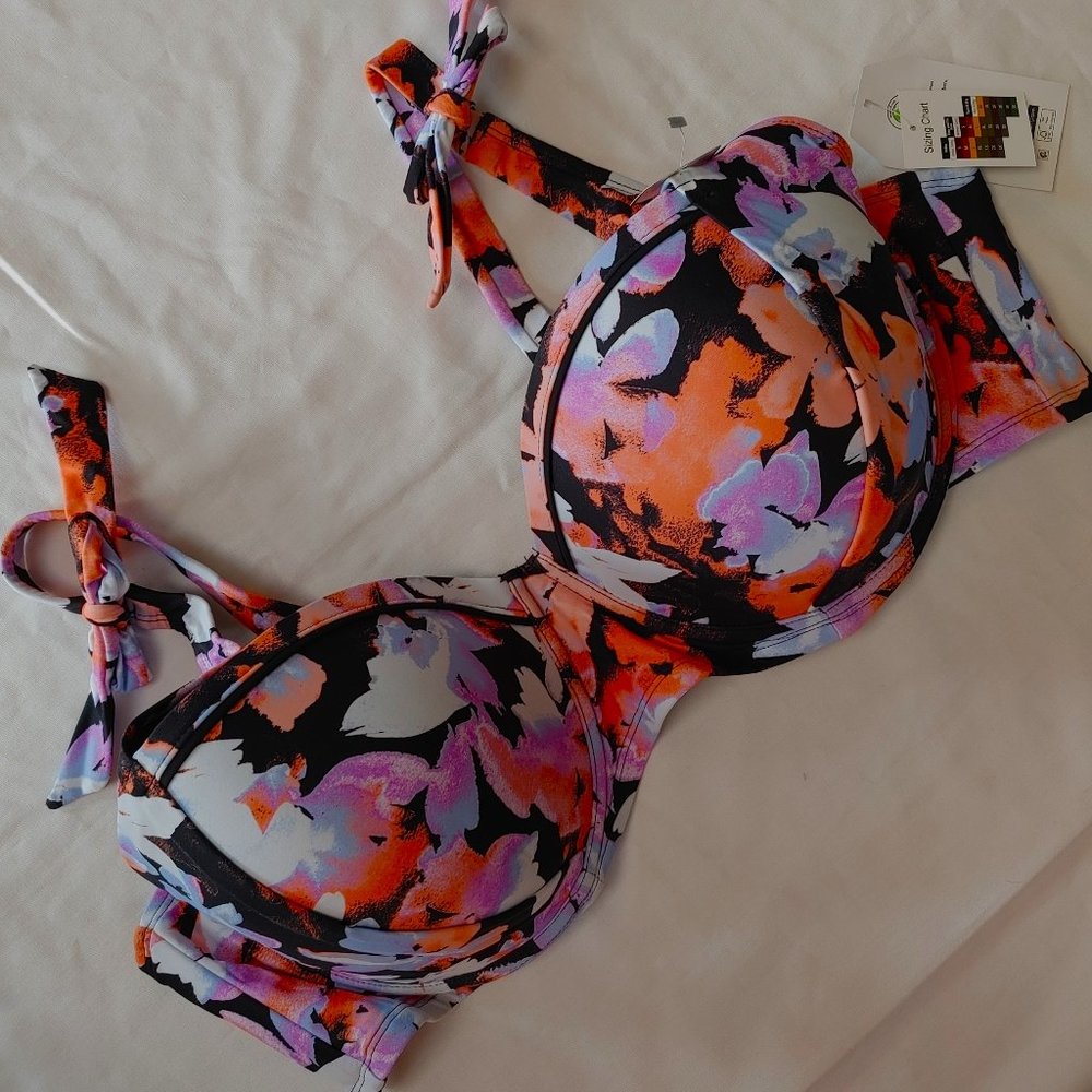 PLUS WOMENS MOLDED CUP BIKINI SWIM TOP